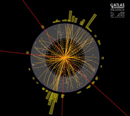 ATLAS proton-proton event containing four muons